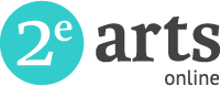 2e arts online logo