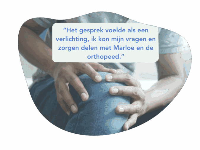 Man met pijn knie en quote 2